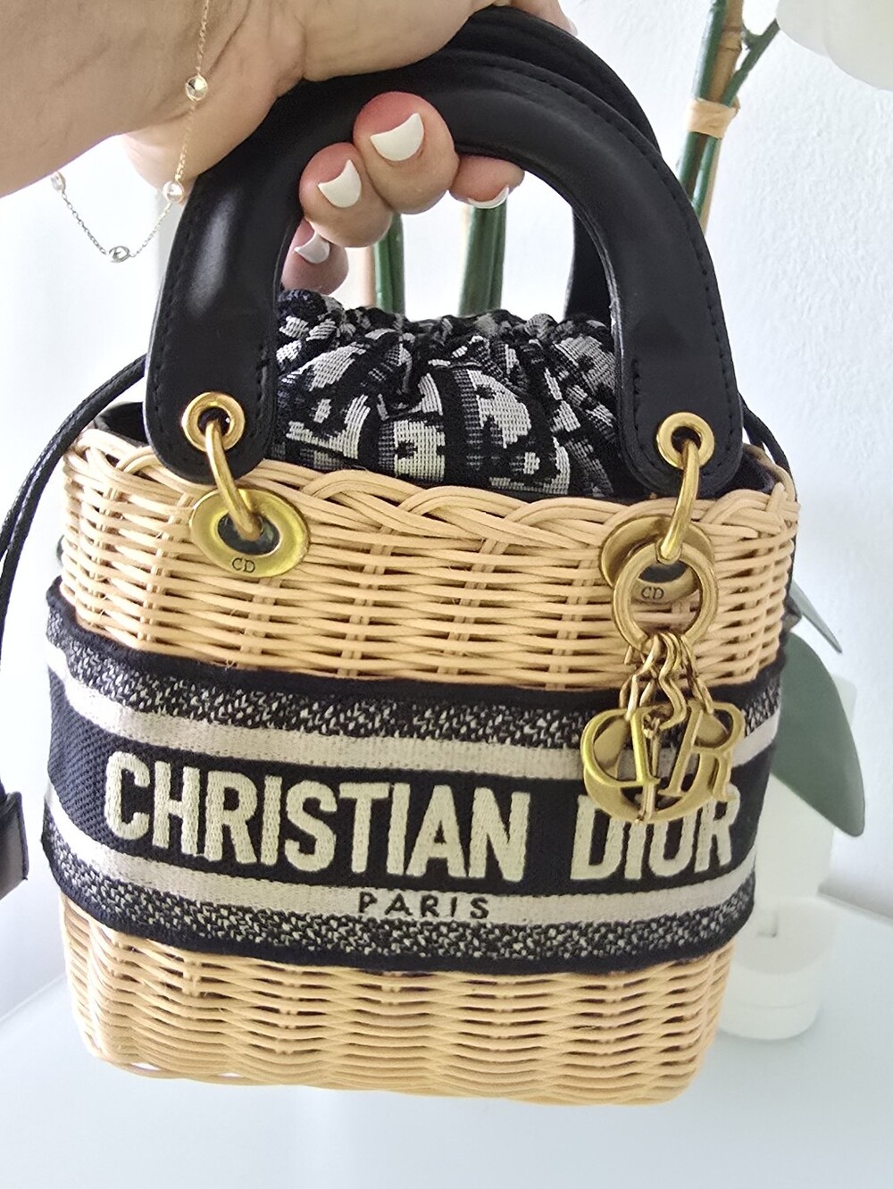Natural Wicker Book Tote Dior Like Not Designer